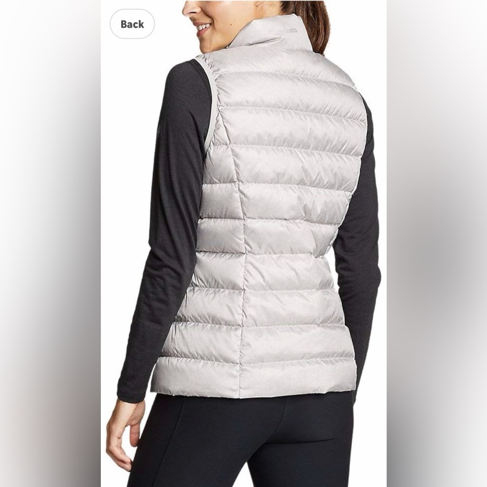 Eddie Bauer Women's CirrusLite Down Vest, Lt Gray Regular L - Picture 2 of 10